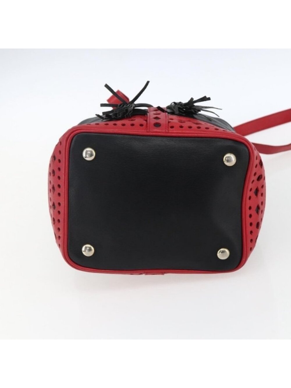 Authentic SAINT LAURENT Shoulder Bag Leather Black Red gold - Picture 16 of 16
